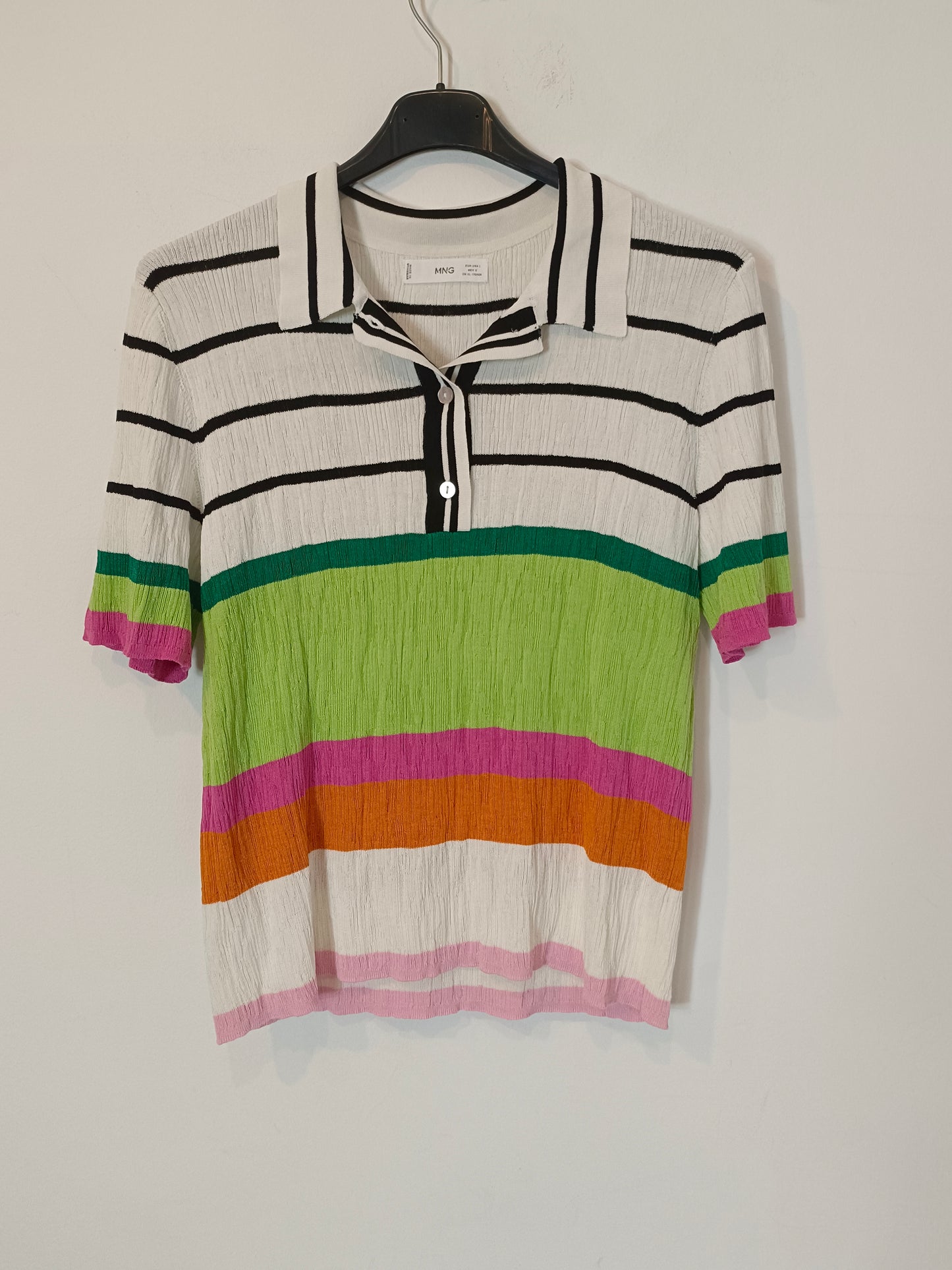 MANGO. Top polero rayas colores T.l