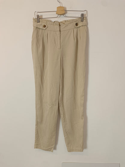 NAF NAF. Pantalón beige fluido  T.38