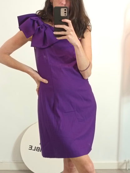 ETXART&PANNO. Vestido morado asimétrico T.38