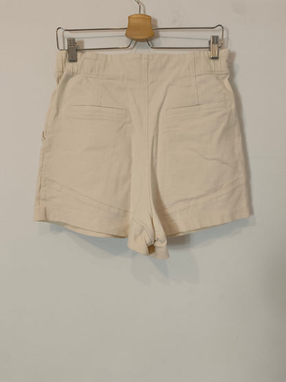 ZARA. Pantalón corto beige denim  T.L