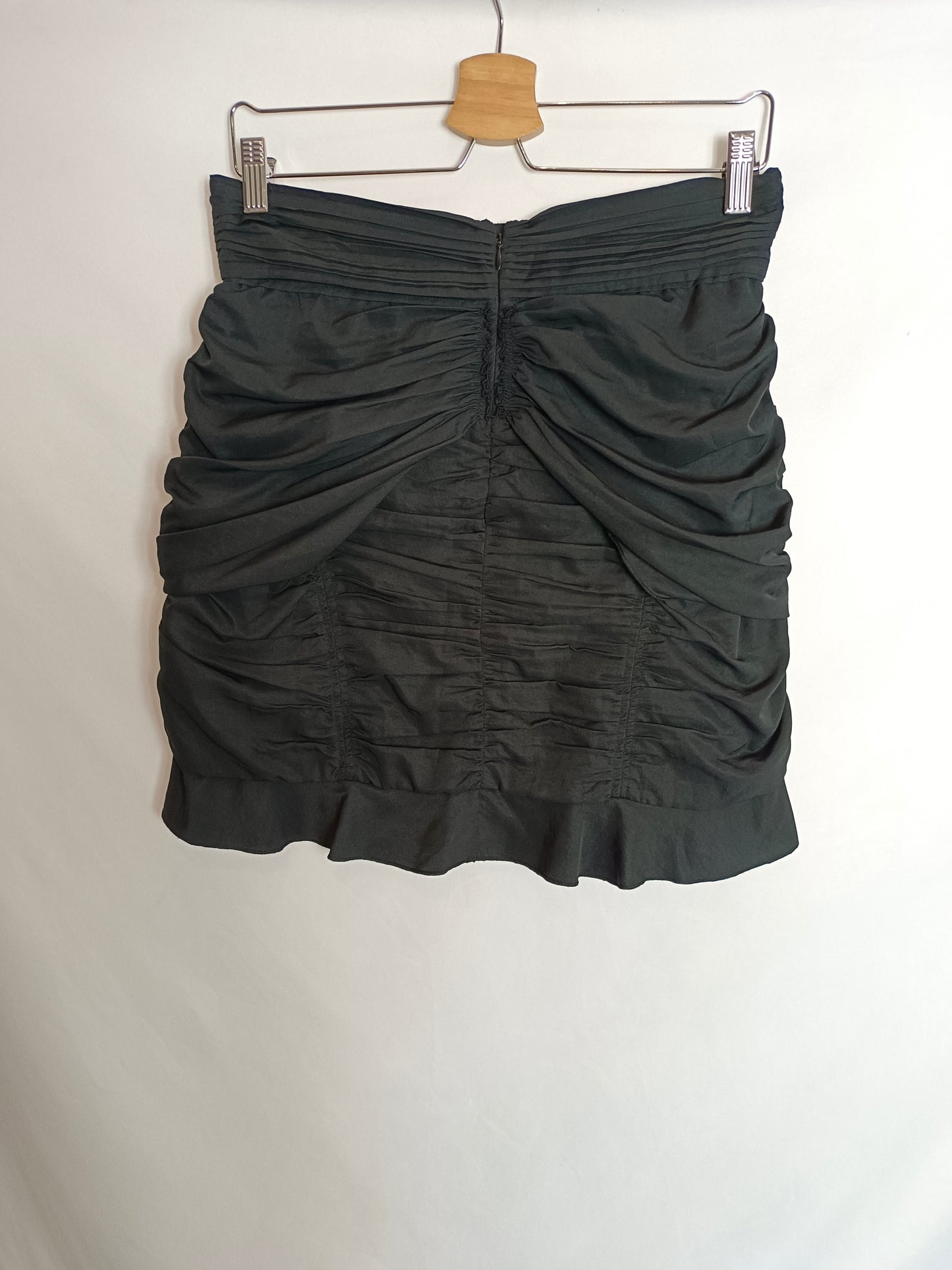 ISABEL MARANT. falda negra volantes  T.40