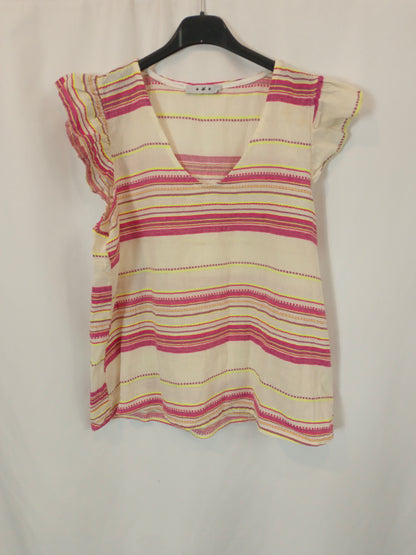 OTRAS. Top beige bordado TU(s/m)