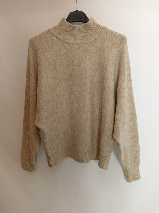 H&M.Jersey beige cuello perkins T.xs