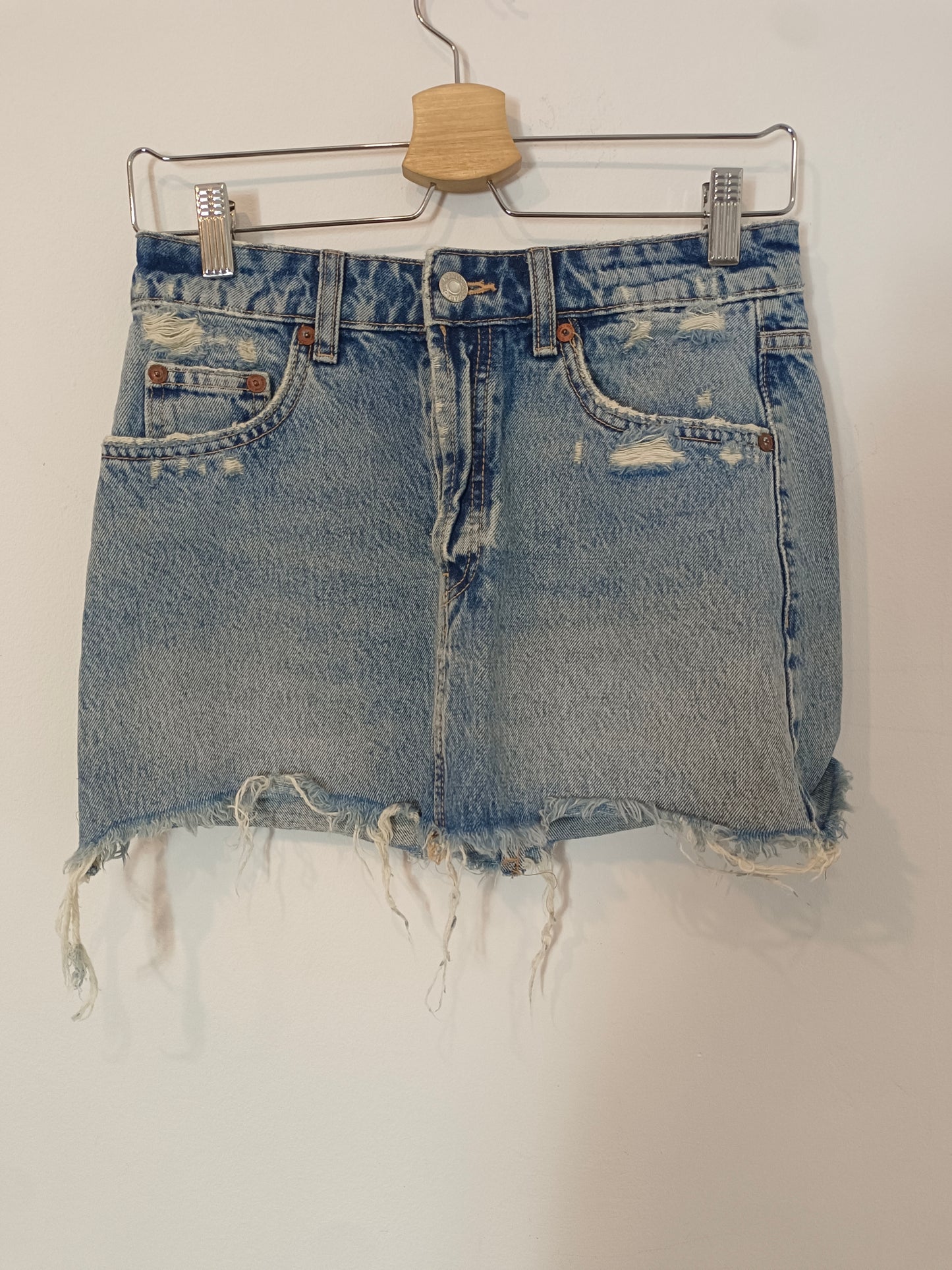 ZARA. Falda denim corta T.xs