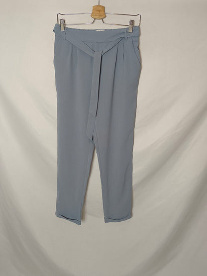 CERISE BLUE. Pantalón fluido azul T.m