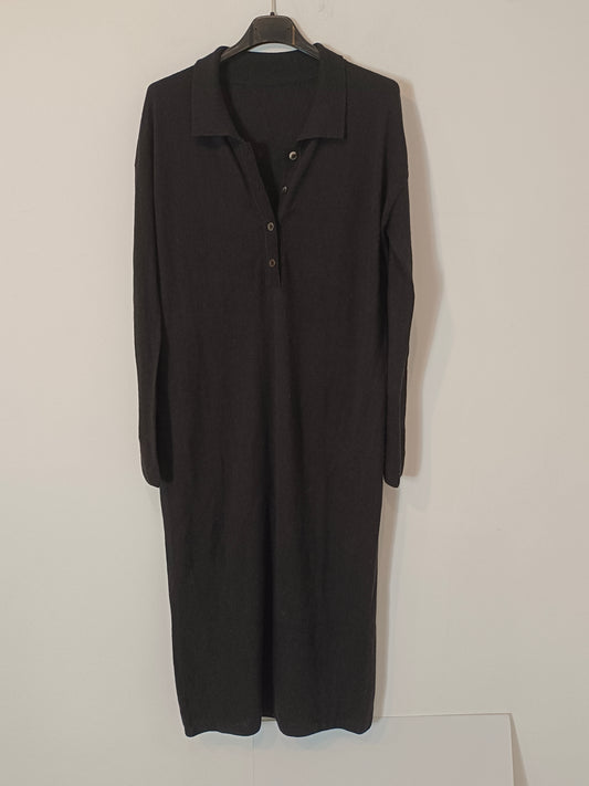 SHON MOTT. Vestido negro cashmere T.u(s)