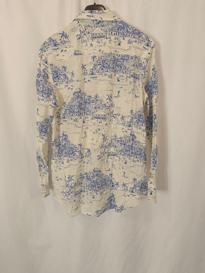 LLOYD'S. Blusa blanca estampada T.38