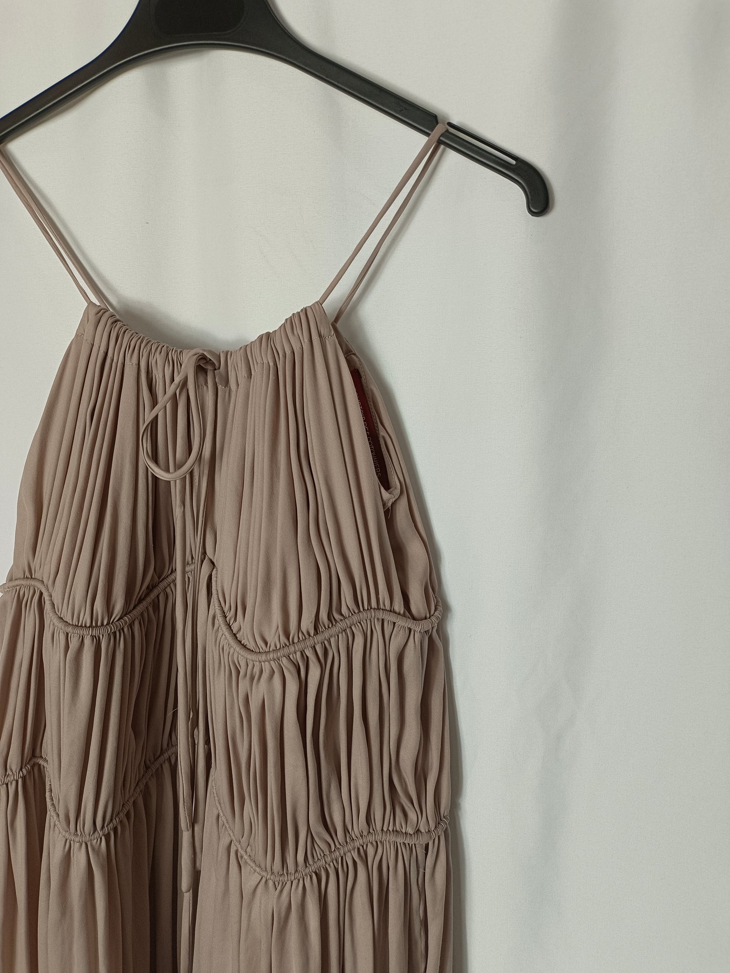 COMPTOIR DES COTONNIERS. Vestido beige fluido T.40