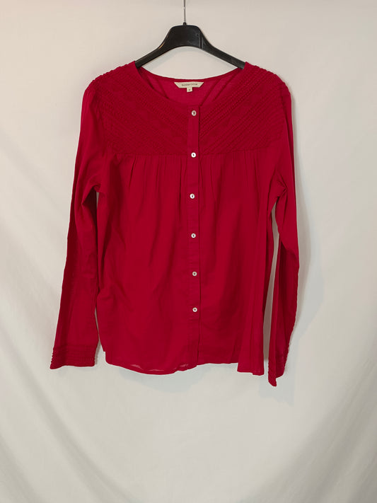 SOUTHERN COTTON. Blusa roja bordado T.40