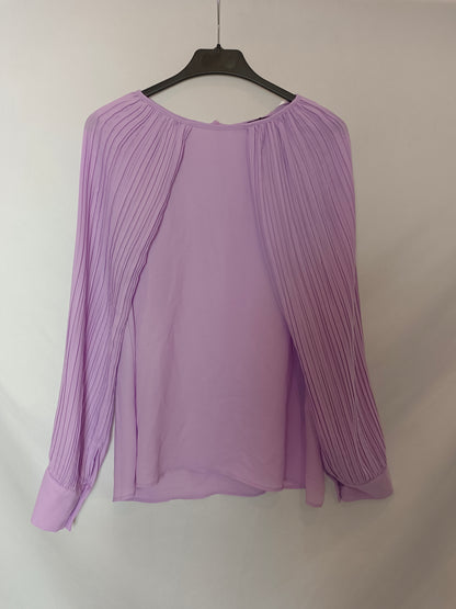 ZARA. Blusa malva mangas T.xs