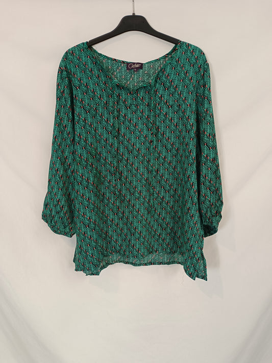 COLINE. blusa verde fluida  T.l