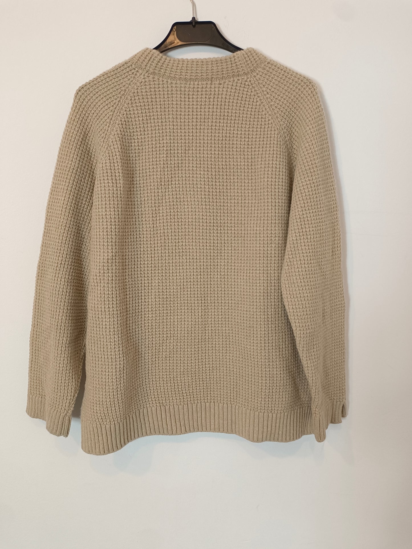 MASSIMO DUTTI. jersey beige textura T.l