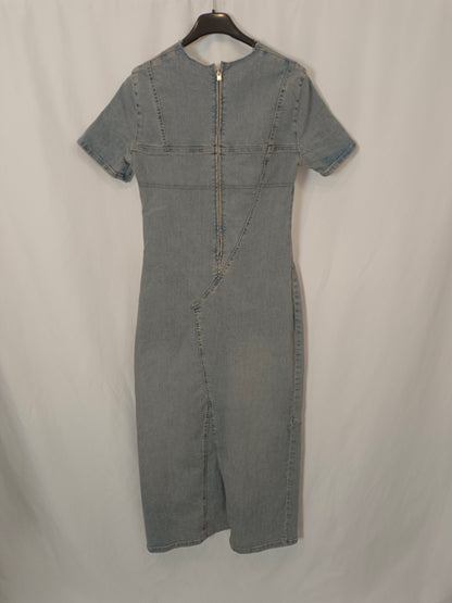 ZARA. Vestido largo denim T.s