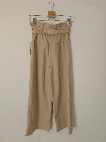 ZARA. pantalón beige fluido T.xs