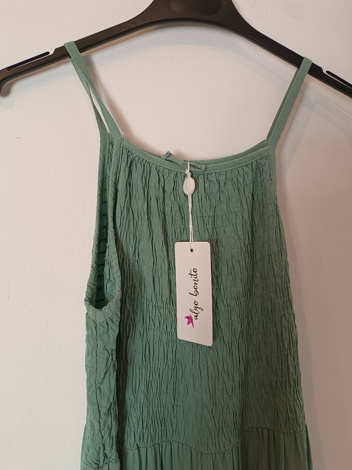 ALGO BONITO. Vestido largo verde agua T.u(S)