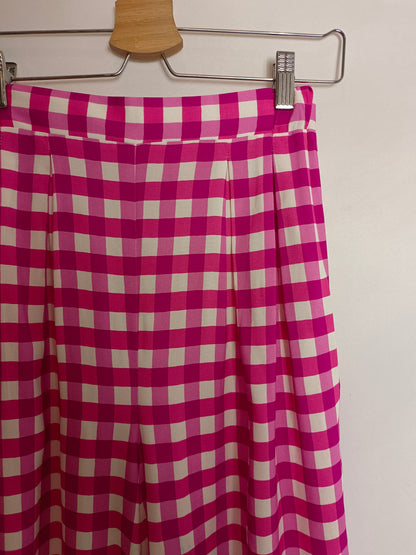 FRAMBUA. Pantalón cuadros rosa T.s