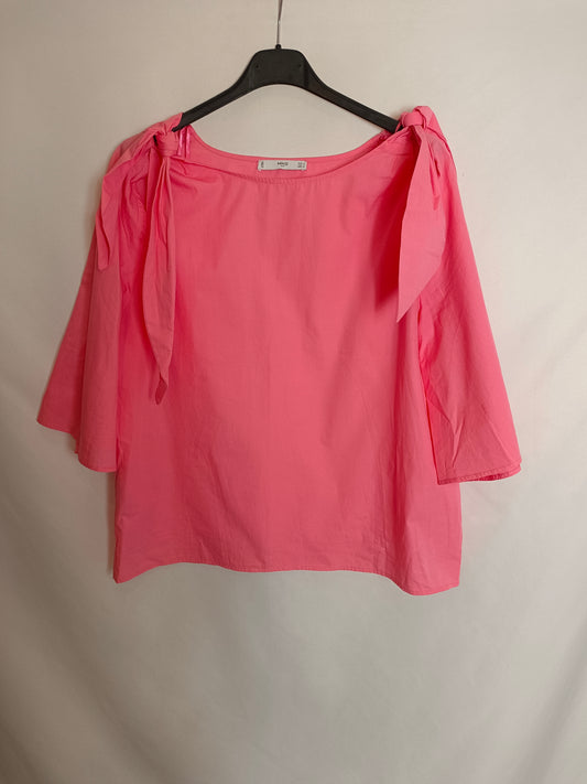 MANGO. Top rosa lazada T.m