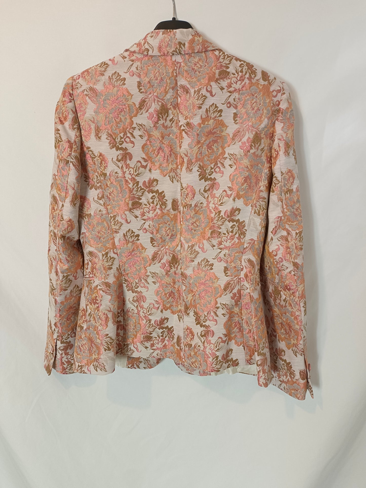 ZARA. Blazer textura flores T.m