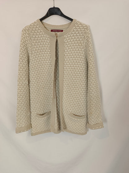 COMPTOIR DES COTONINIERS. Cárdigan beige T.s