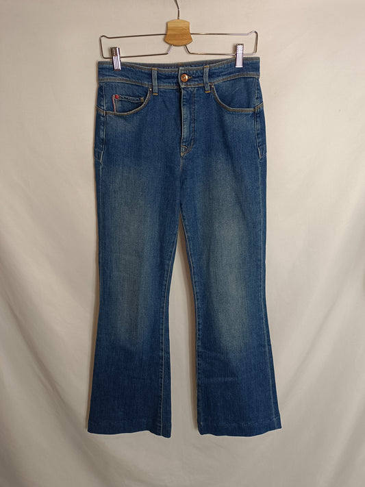 SALSA. pantalón denim campana T.37(38)