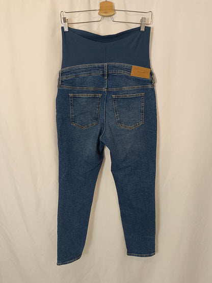 H&M. Pantalón denim premama T.s