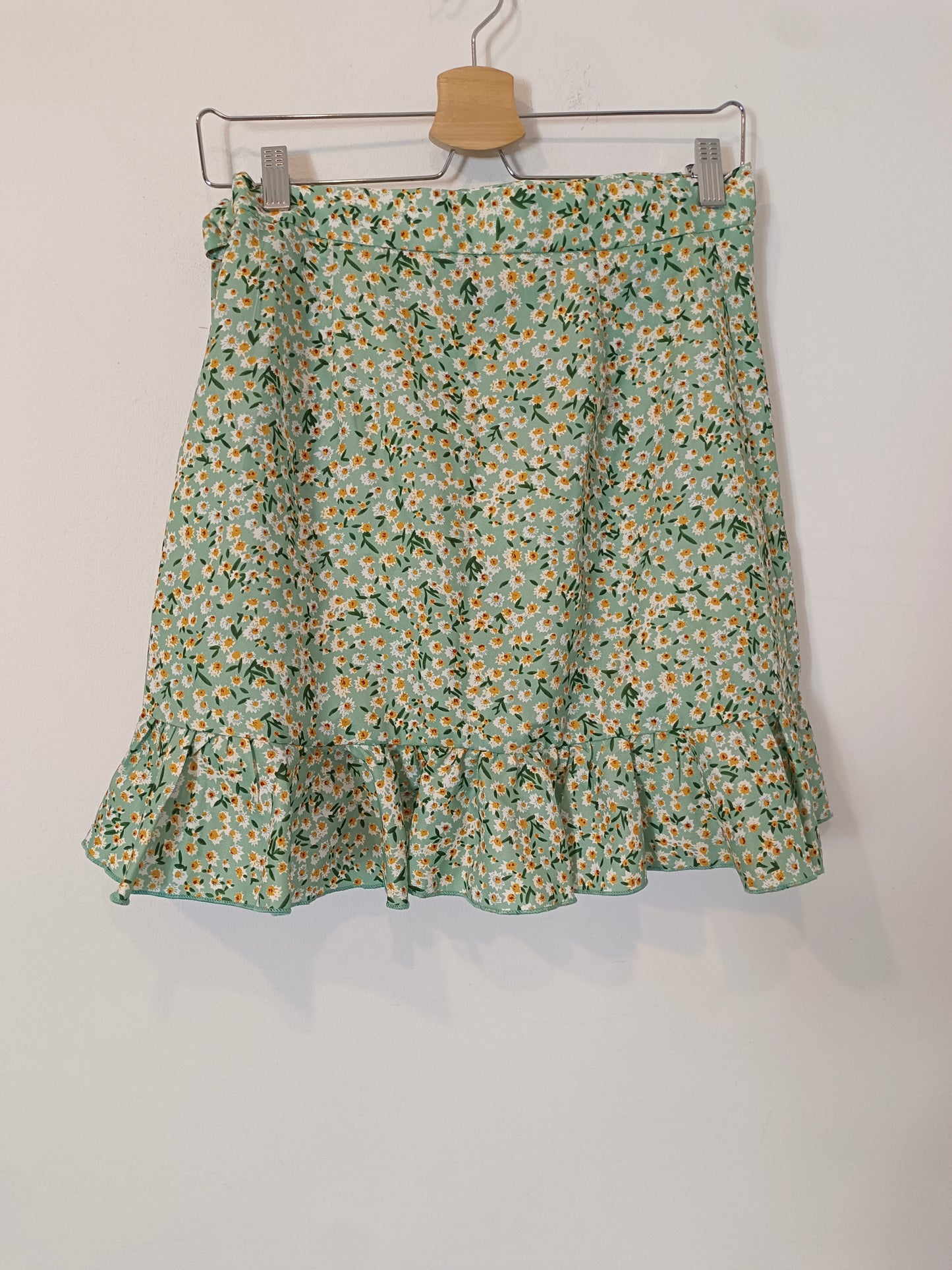 SHEIN. total look verde flores T.xs