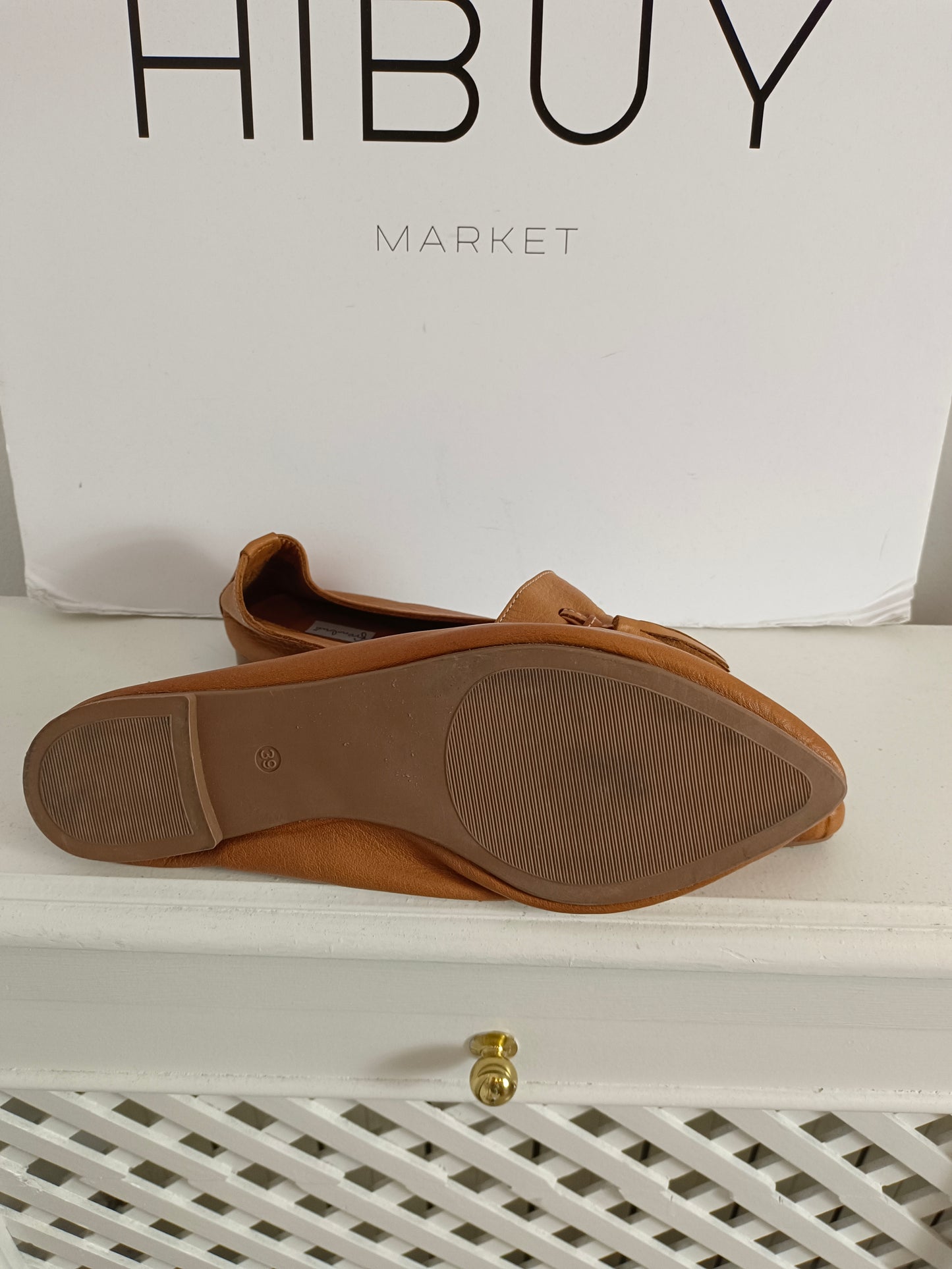 FRAMBUA. mocasines camel piel  T.39