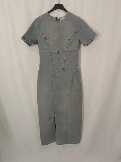 ZARA. Vestido largo denim T.s