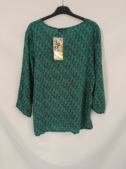 COLINE. blusa verde fluida  T.m