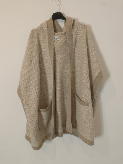 MANGO. Cárdigan beige jaspeado  TU(s/m)