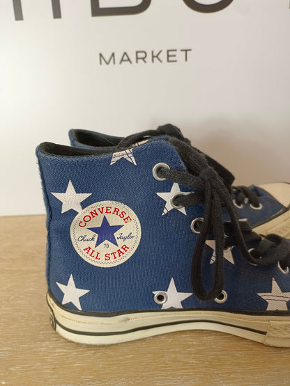 CONVERSES. Zapatillas azules estrellas T.37