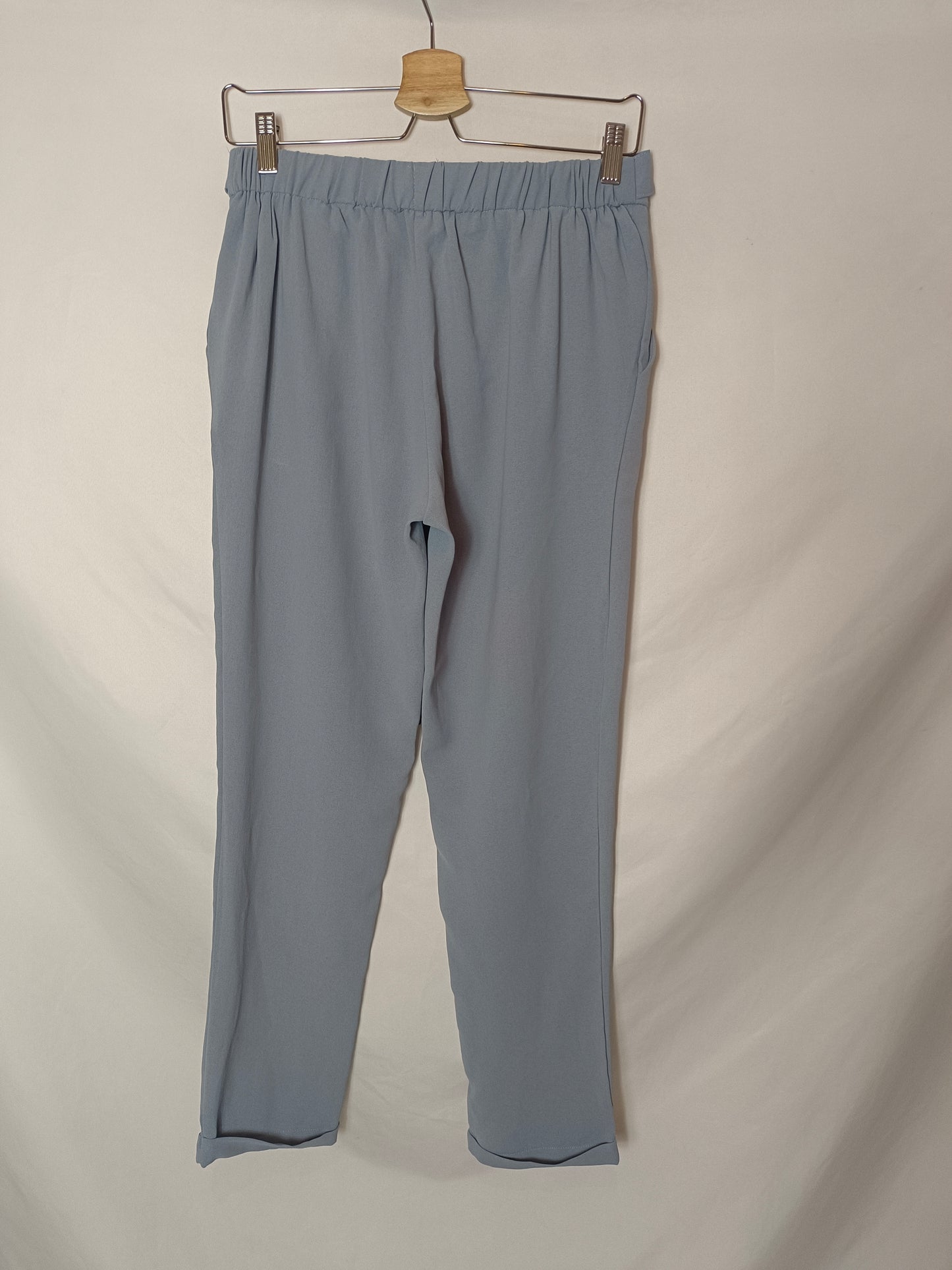 CERISE BLUE. Pantalón fluido azul T.m