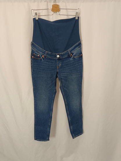 H&M. Pantalón denim premama T.s