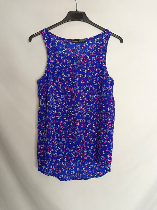 PRIMARK. Top azul flores T.34