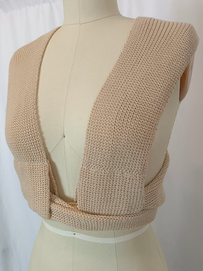 OTRAS. Croptop beige punto  T.s