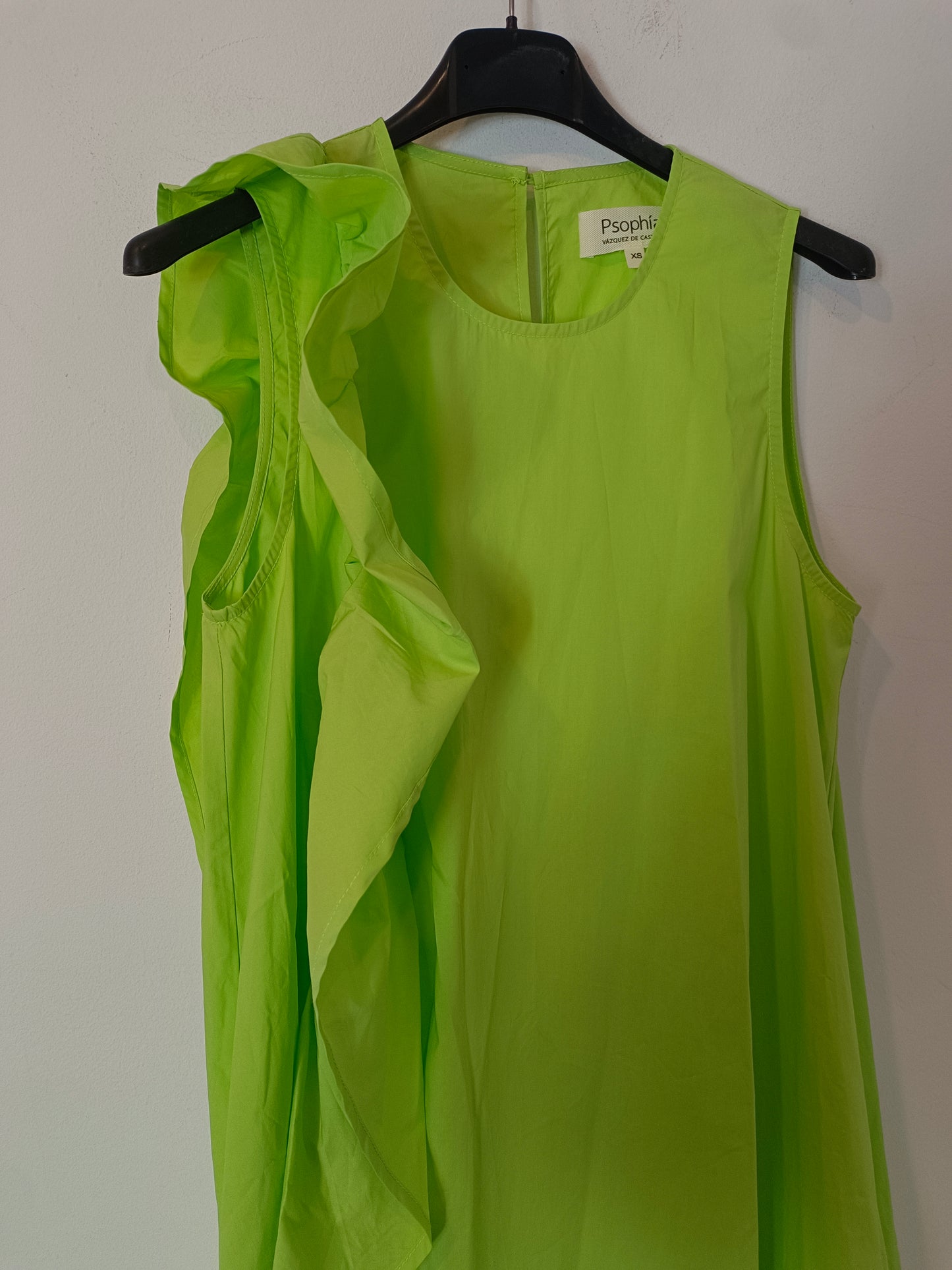 PSOPHÍA. Vestido verde largo  T.xs