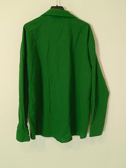 STOREST. Sobrecamisa verde lino T.s/m