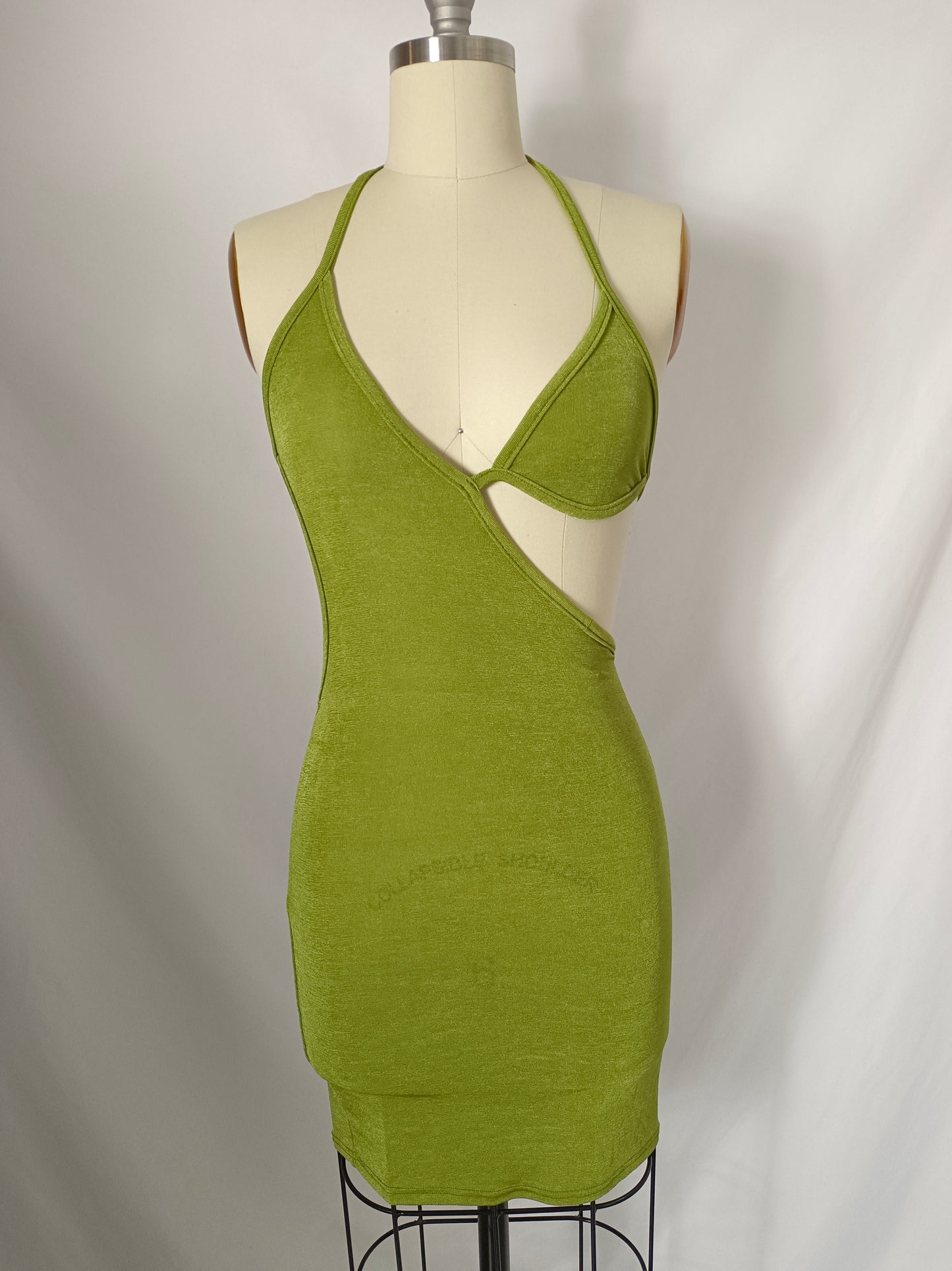 ZAFUL. Vestido verde punto T.36