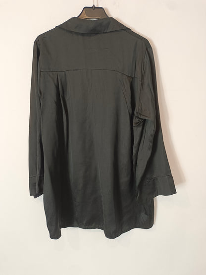 CARLOTA&CO. Blusa negra satinada TU(m/l)