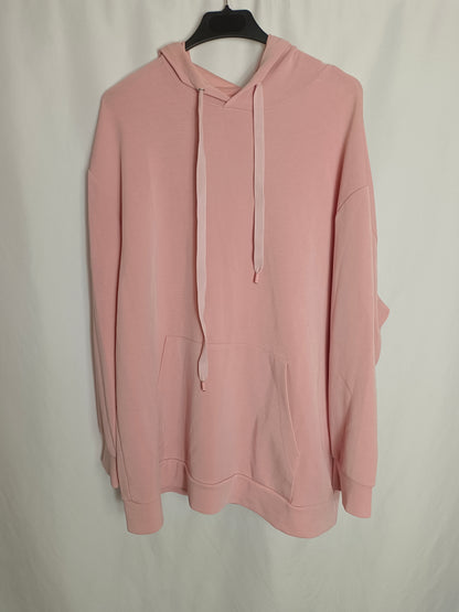 OYSHO. Sudadera rosa capucha T.l