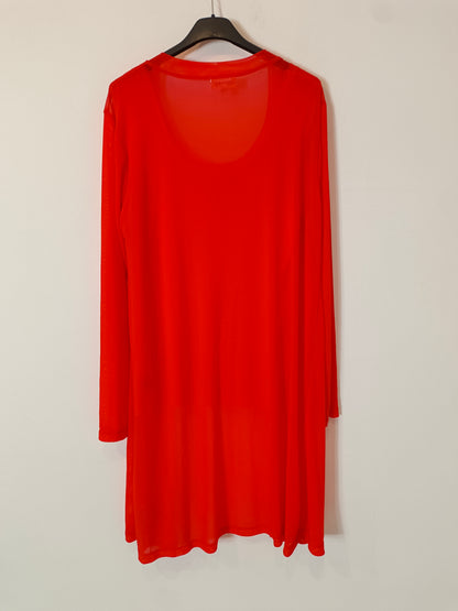 LOLA CASADEMUNT. Conjunto top y chaqueta rejilla rojo  T.l