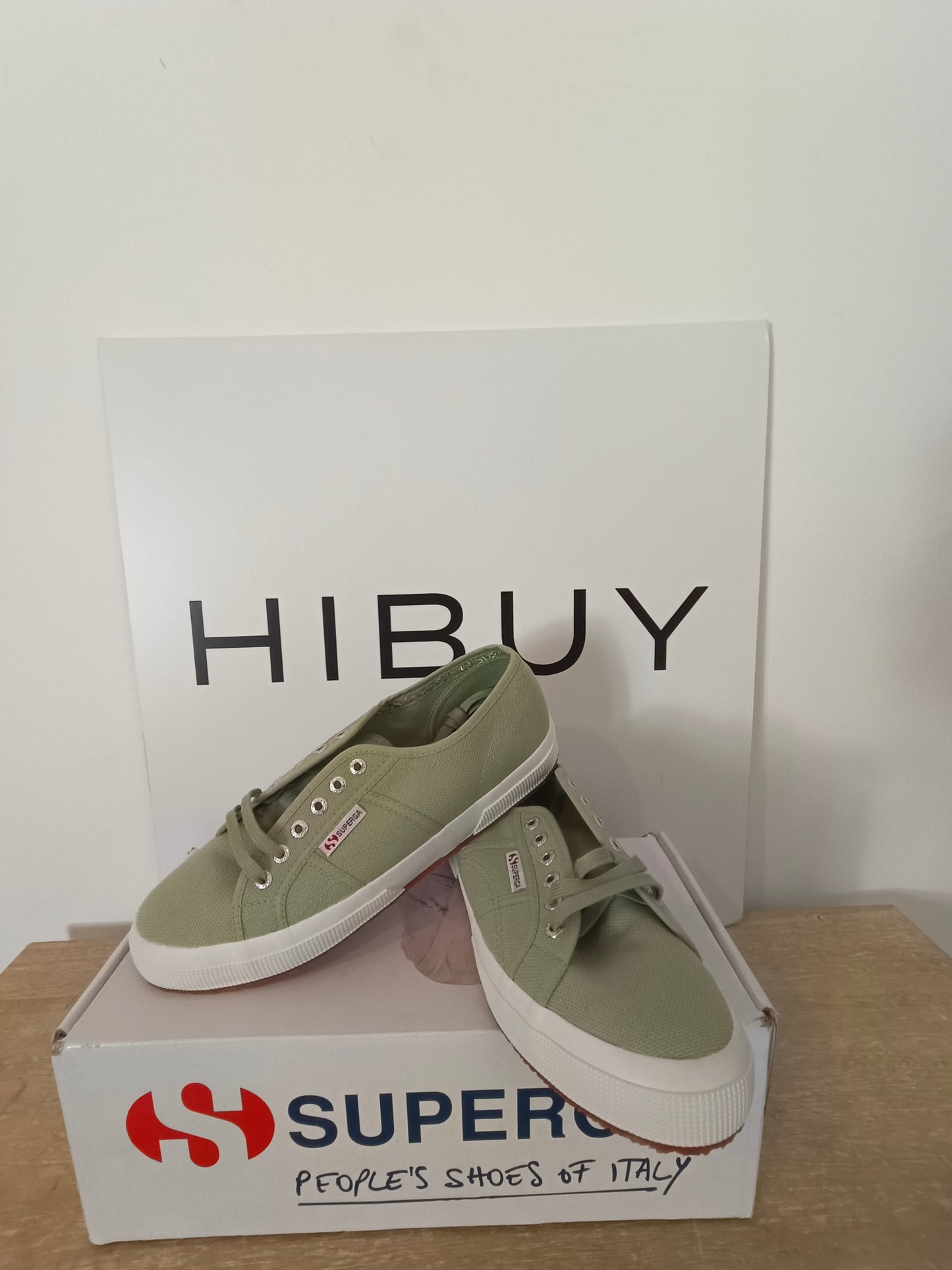 SUPERGA. Zapatillas lona verde T.43