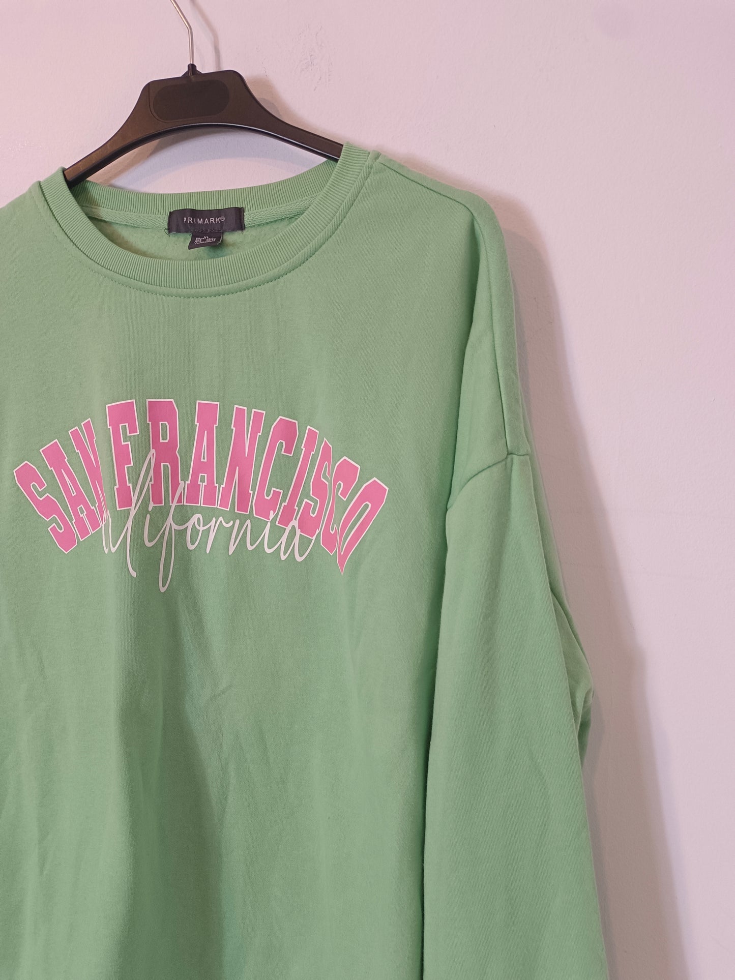 PRIMARK. Sudadera verde "San Francisco" T.xl