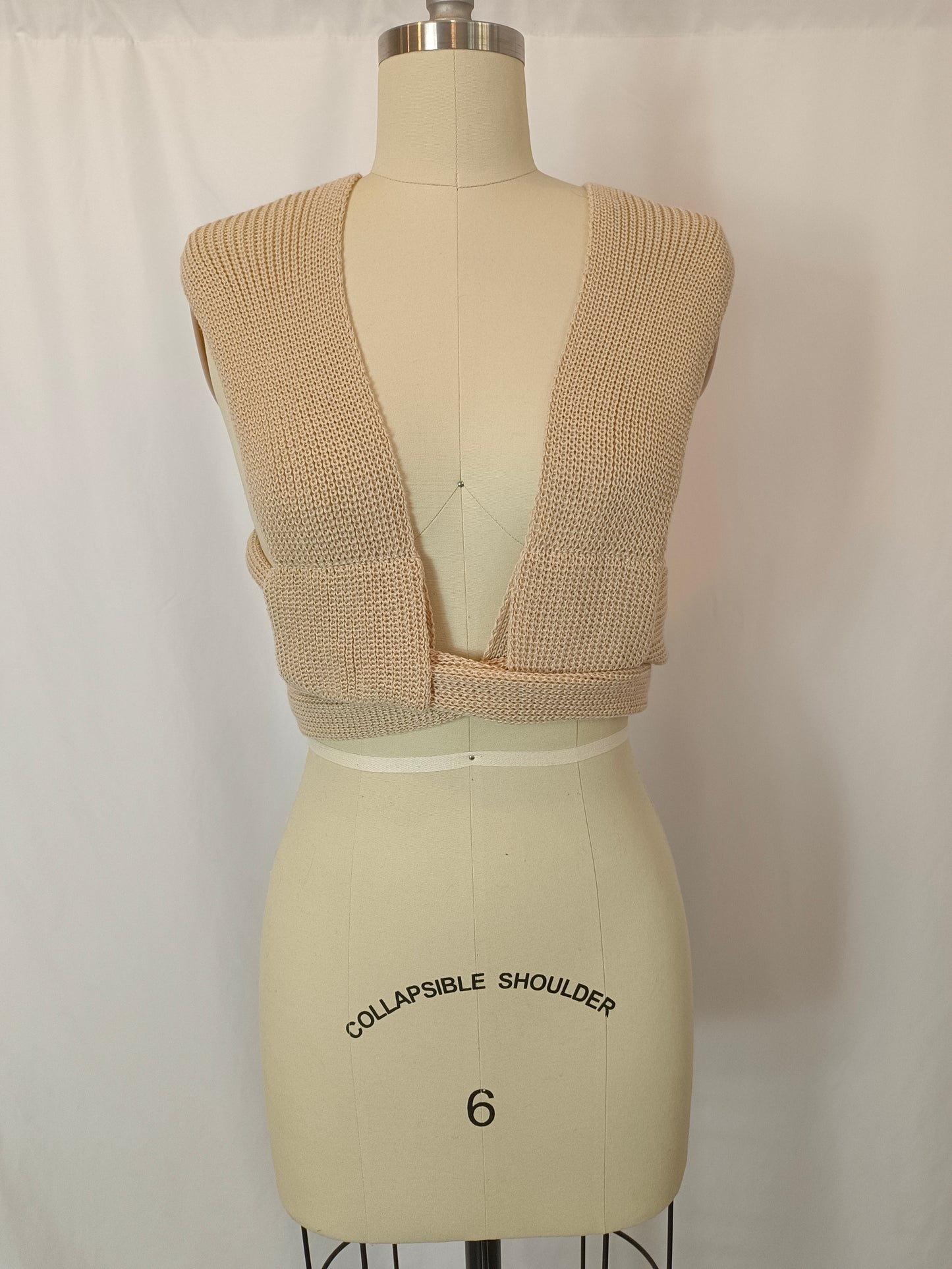 OTRAS. Croptop beige punto  T.s