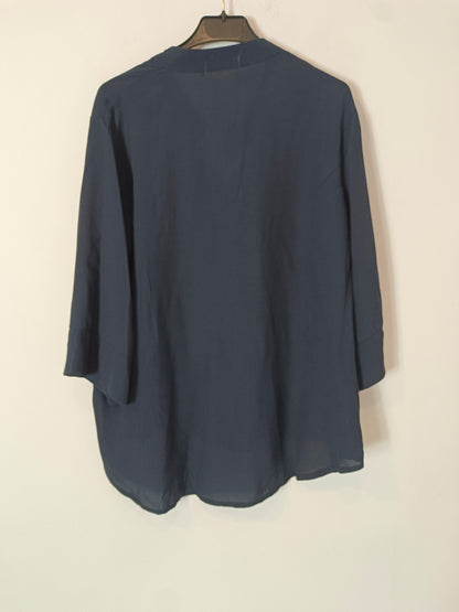 N DE NUBE. Blusa azul fluida T.u(M)