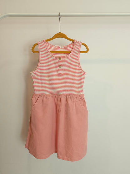 MANGO. Vestido doble textura rosa T.5-6 años