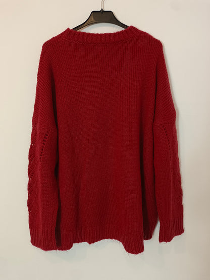 MASSIMO DUTTI.  jersey troquelado rojo T.l