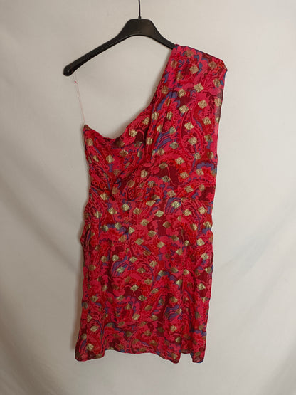 INTROPIA. Vestido corto coral estampado T.m