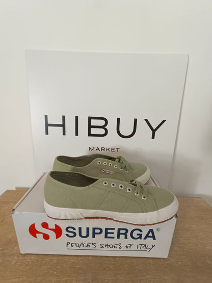 SUPERGA. Zapatillas lona verde T.43