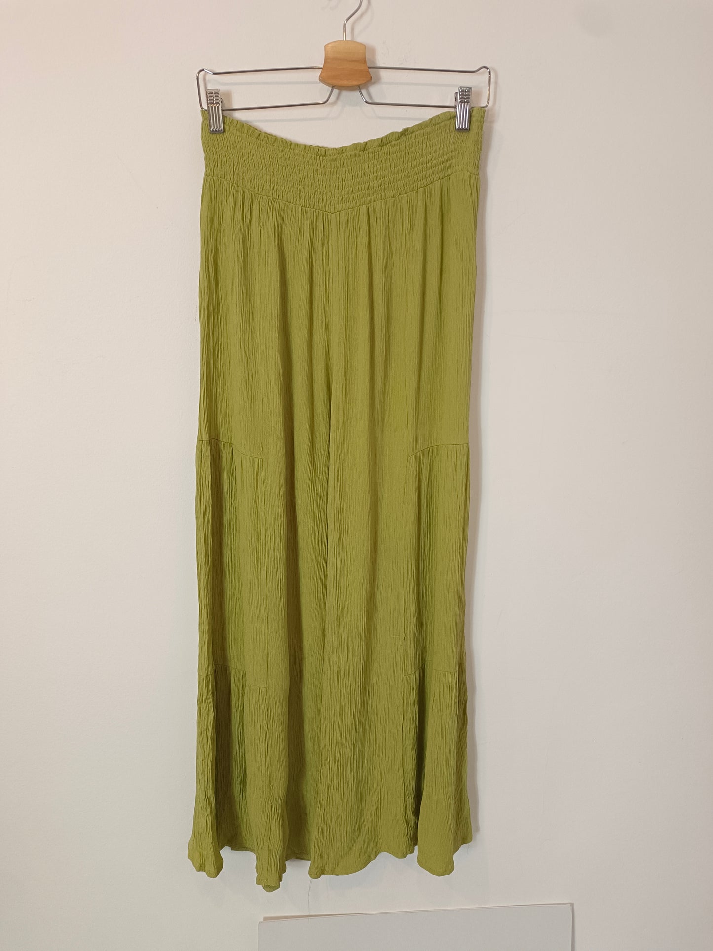 OTRAS. Pantalón fluido verde T.xl